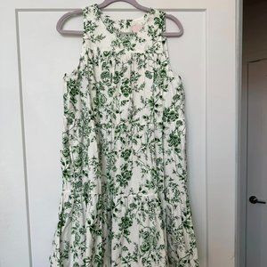 Gal Meets Glam Lisa Tiered Dress in Hunter Cream Toile